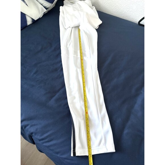 Adidas Mens White Athletic Jogger Pants With Black Stripes Size XL Polyester - Picture 5 of 6